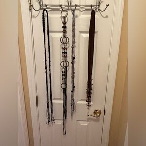 (4) Women’s Tie Belts & (1) ROLFS 1X Multi-Color Leather Belt w Buckle